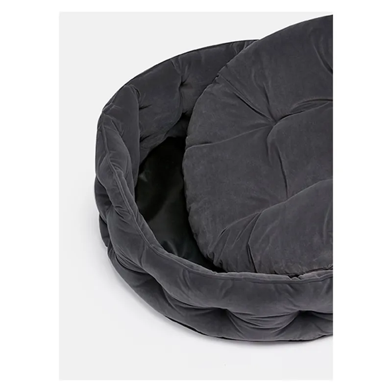 Joules Chesterfield Pet Bed Grey-3
