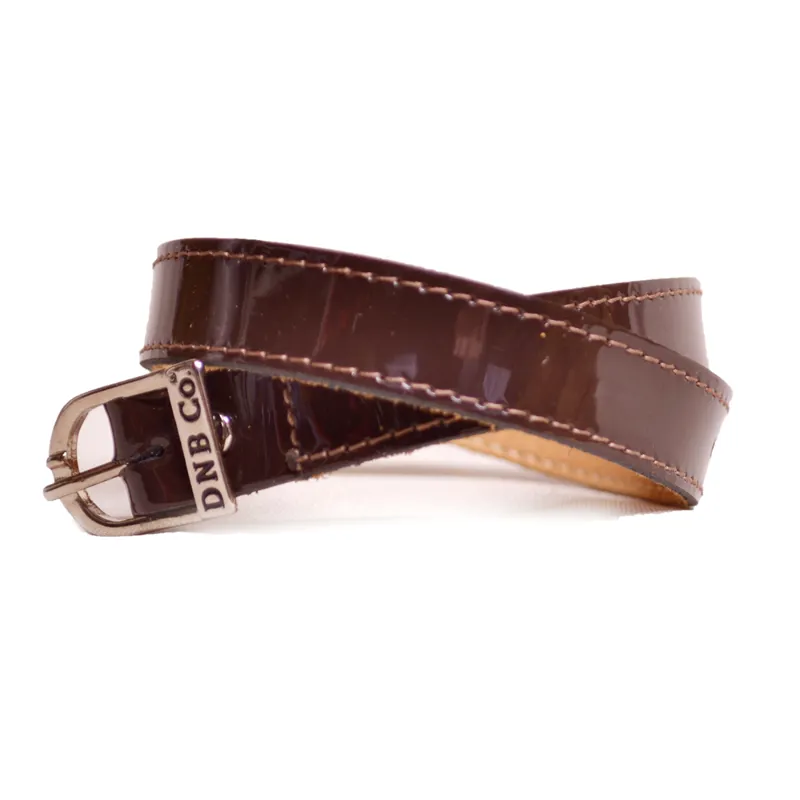 DeNiro Patent Spur Straps Patent Brown
