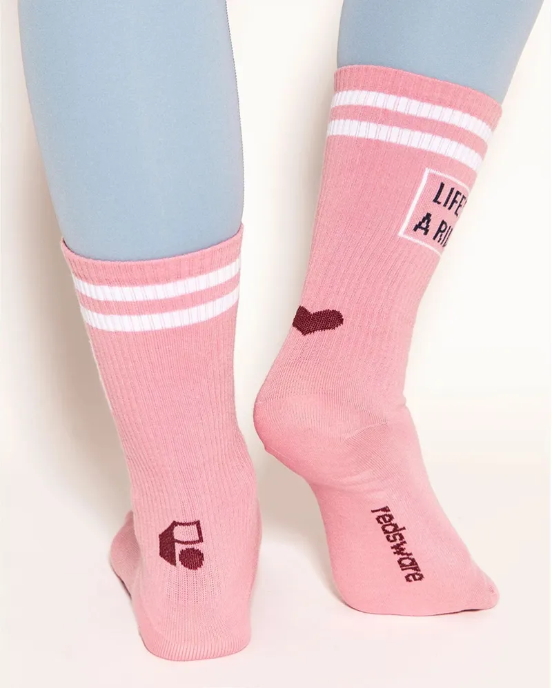 Redsware Life is a Ride Socks Blush-1