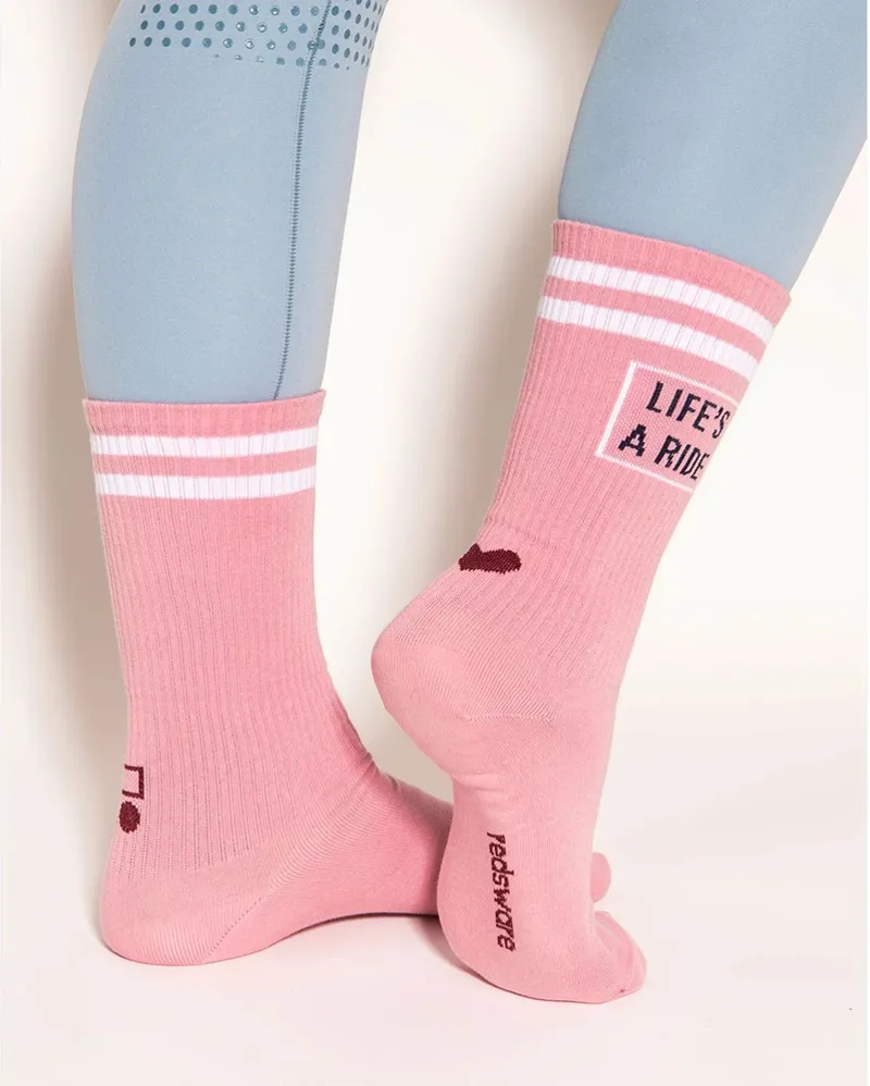 Redsware Life is a Ride Socks Blush-3