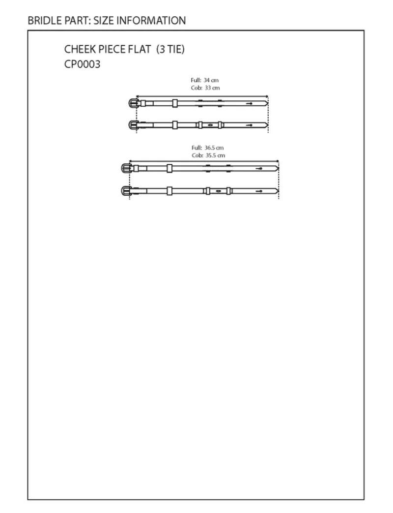 Equiline Set Of 4 Flat Cheek Pieces - Black-1