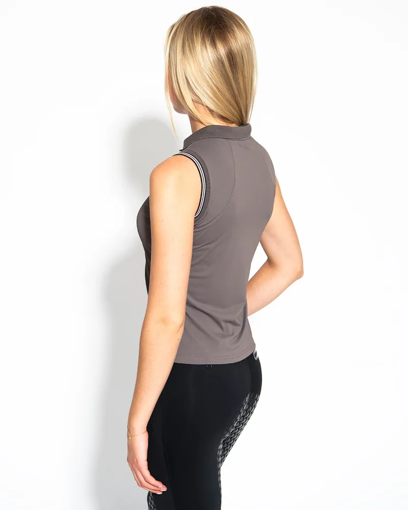 Redsware Tatum Technical sleeveless Polo Shirt Slate-2