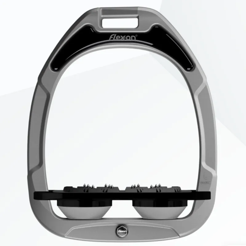 Flex-On Green Composite Flat Stirrups Grey/Black/Grey