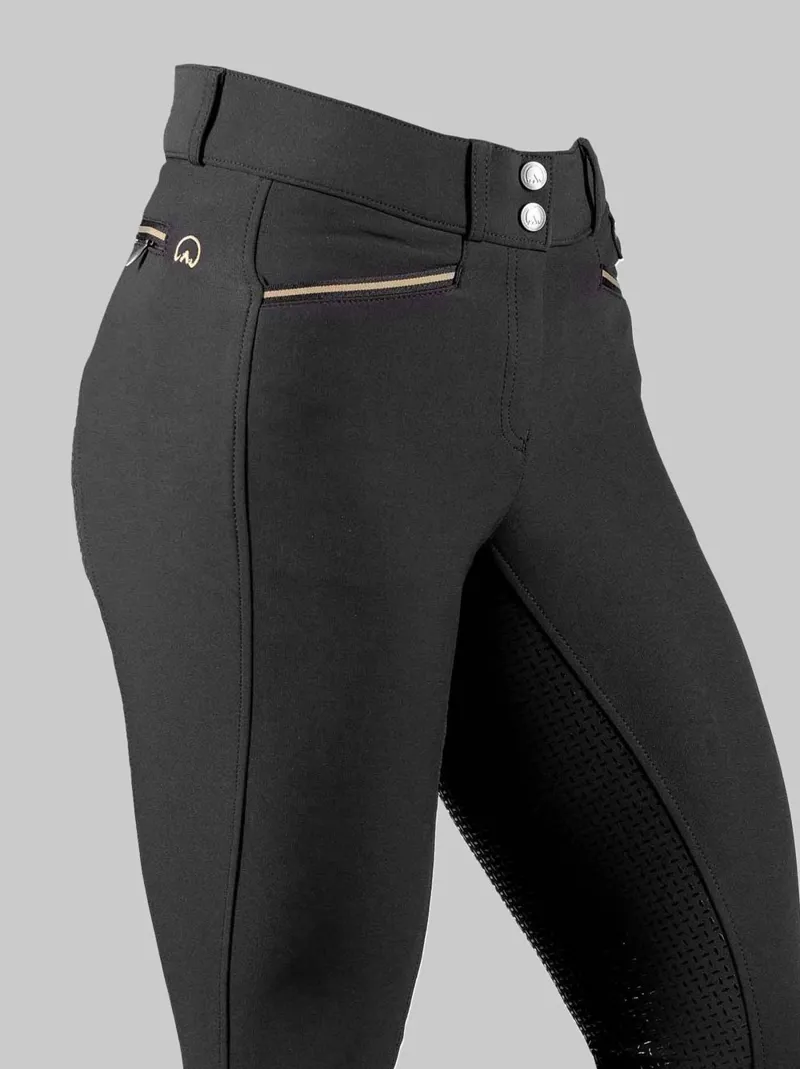 Agaso Full Grip Winter Breeches - Black