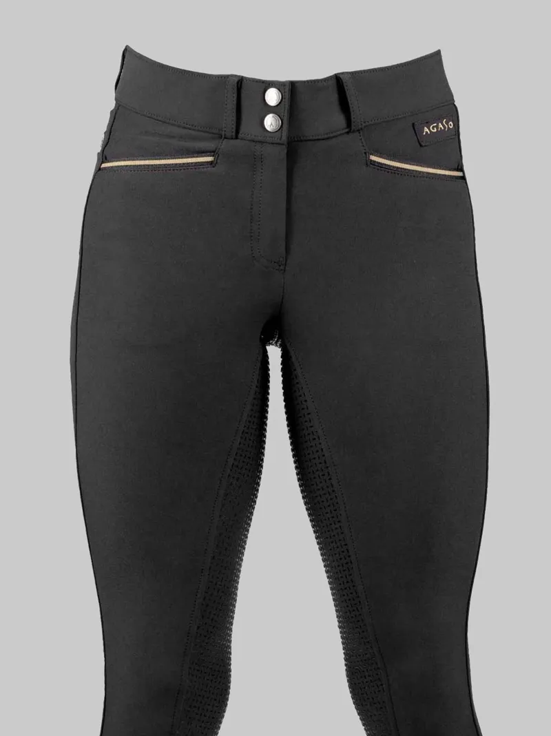 Agaso Full Grip Winter Breeches - Black-3