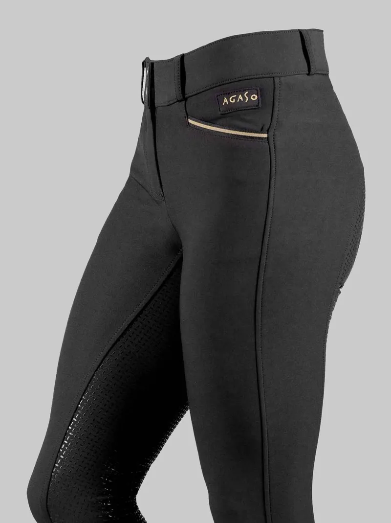 Agaso Full Grip Winter Breeches - Black-4