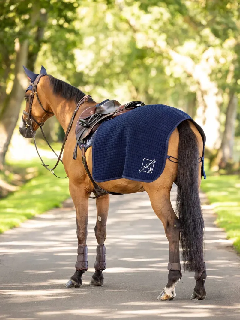 LeMieux Arika Clima-Tek Quarter Sheet - Navy Blue-1