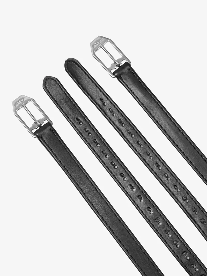 LeMieux Arika Stirrup Leather - Black-2