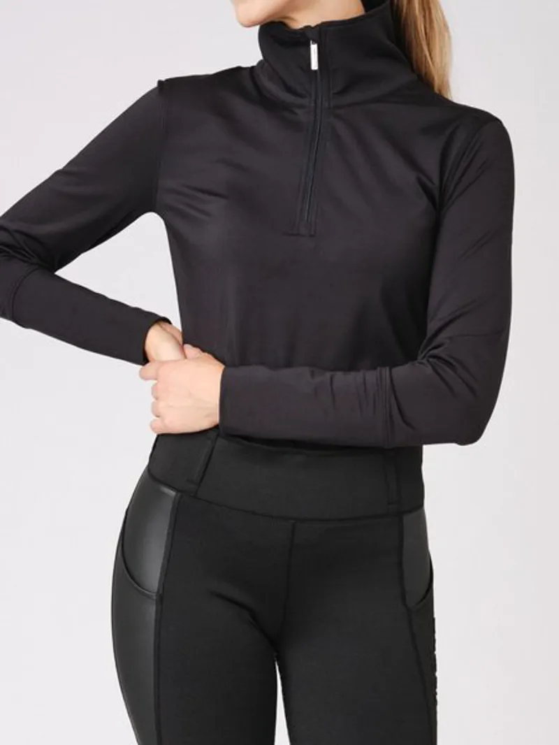 PS of Sweden Grace Half Zip Sweater Black