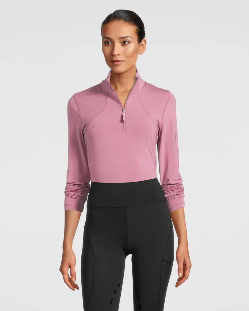 PS of Sweden Alessandra Half Zip Sweater Roseberry-4