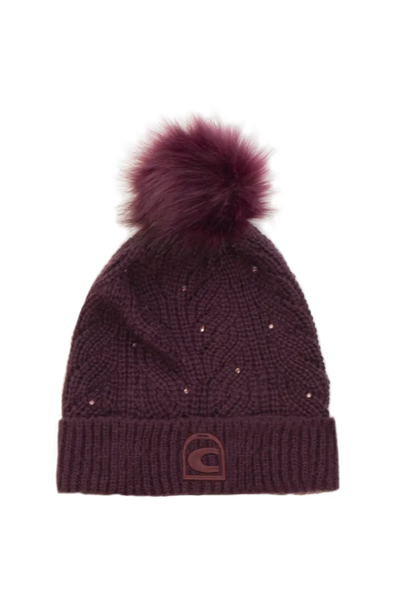 Cavallo Elena Elegant Knitted Hat Red Wine