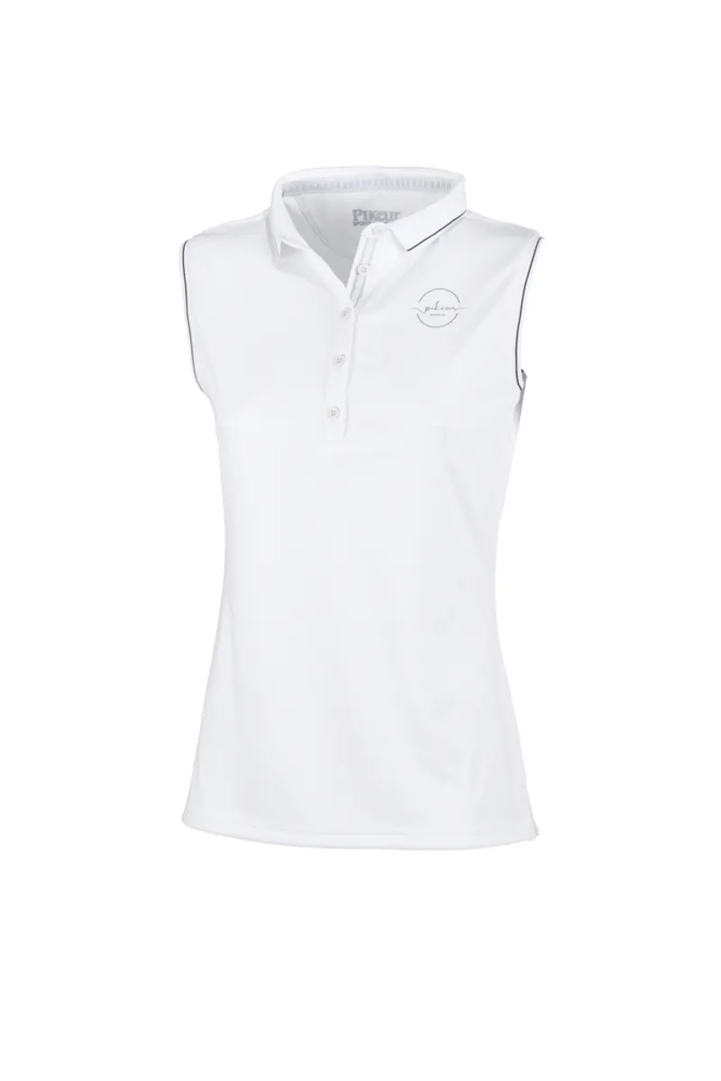 Pikeur Jarla Sleeveless Polo Shirt White