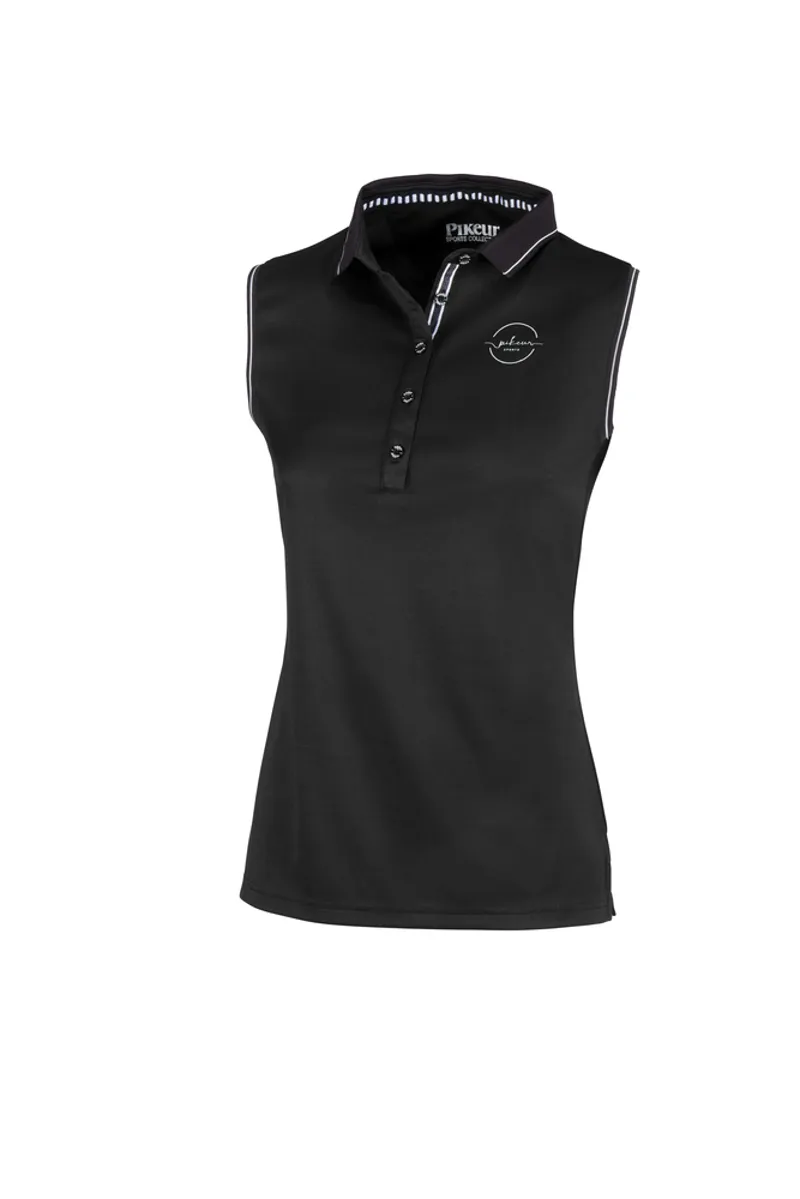 Pikeur Jarla Sleeveless Polo Shirt Black