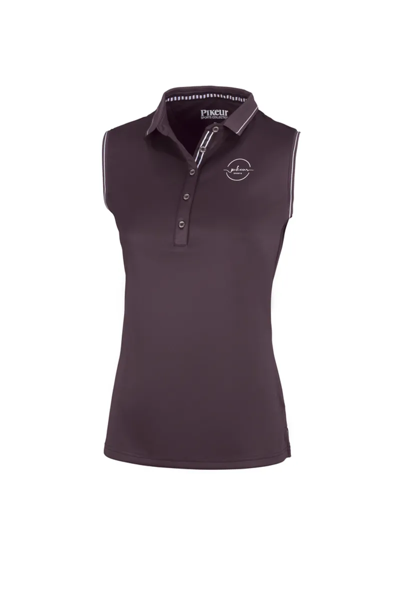 Pikeur Jarla Sleeveless Polo Shirt Light Aubergine