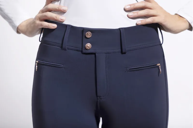 Samshield Clara Full Grip Breeches Navy-Rose Gold-3