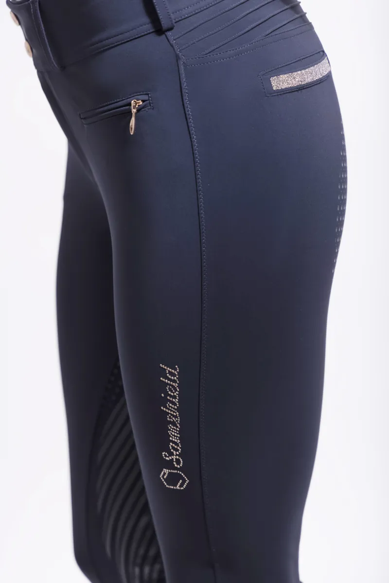 Samshield Clara Full Grip Breeches Navy-Rose Gold-4