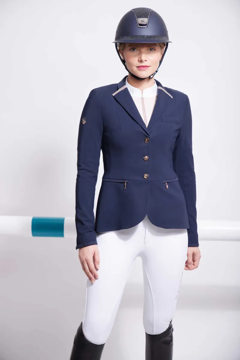 Samshield Victorine Crystal Fabric Jacket Navy - Rose Gold