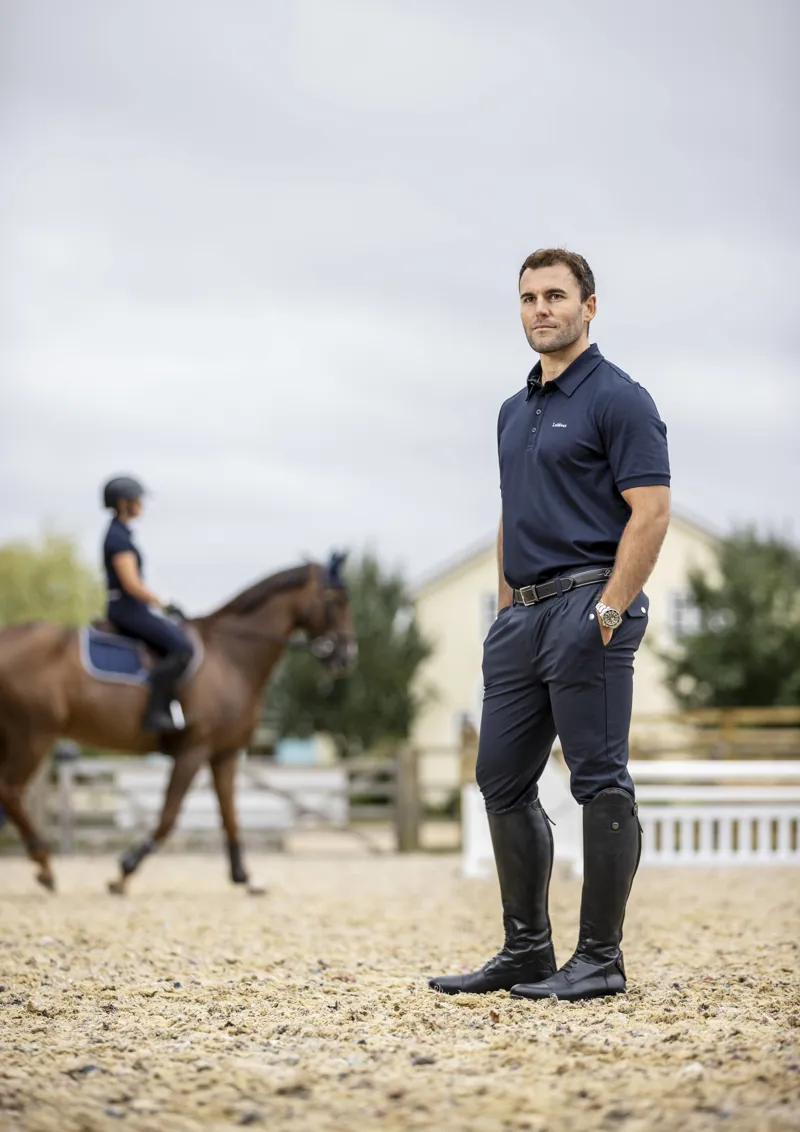 LeMieux Mens Elite Classic Pleated Breech - Navy-2