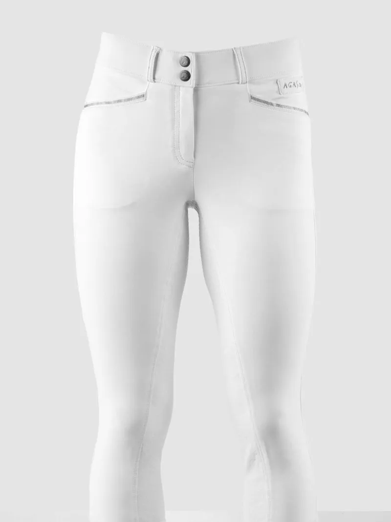 Agaso Full Grip Breeches - White-1