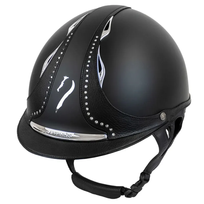 Antares Galaxy Riding Hat - Black/Black Swarovski Stones