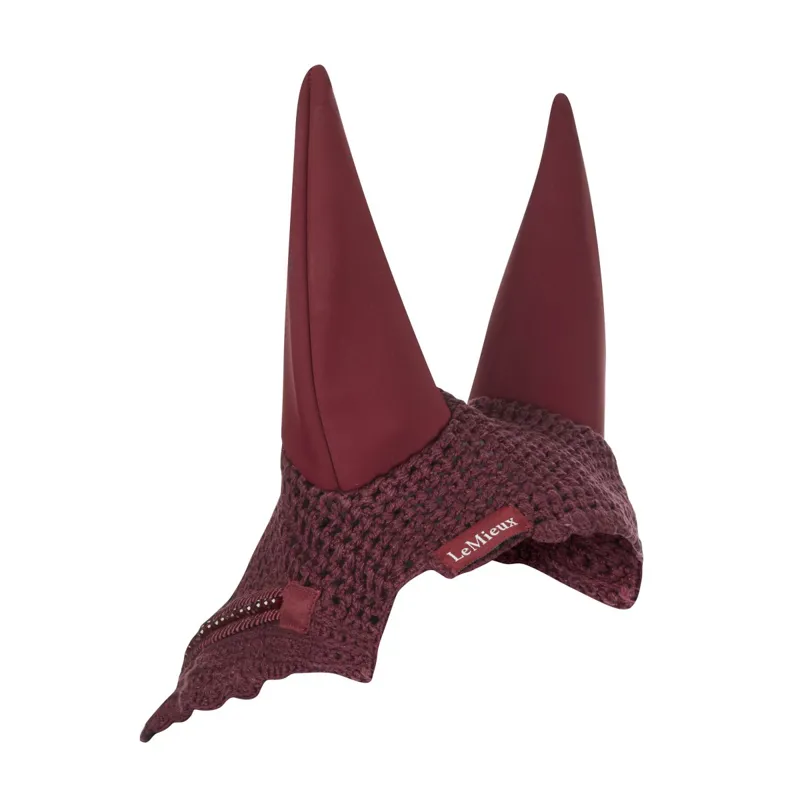 LeMieux Diamante Acoustic Fly Hood - Burgundy-1