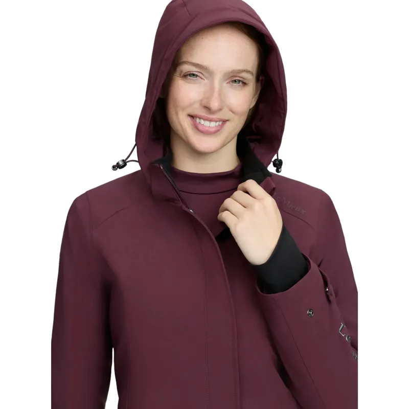 LeMieux Erin Womens Waterproof Long Padded Coat - Bramble-5