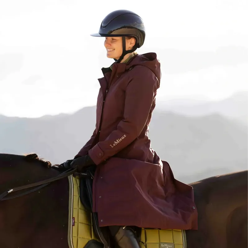 LeMieux Erin Womens Waterproof Long Padded Coat - Bramble-7