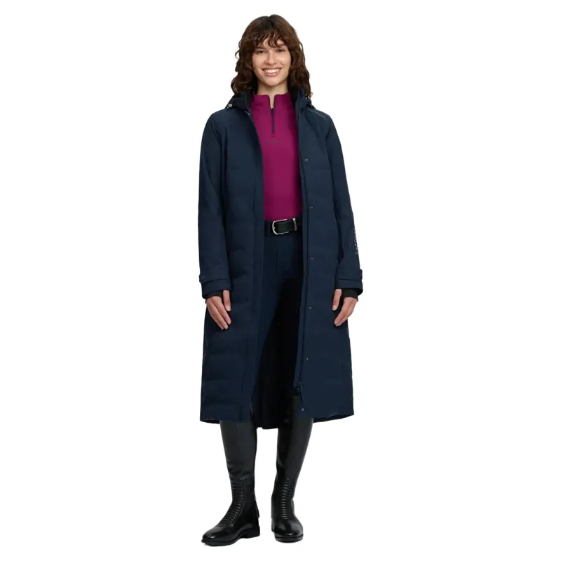 LeMieux Erin Womens Waterproof Long Padded Coat - Navy-5