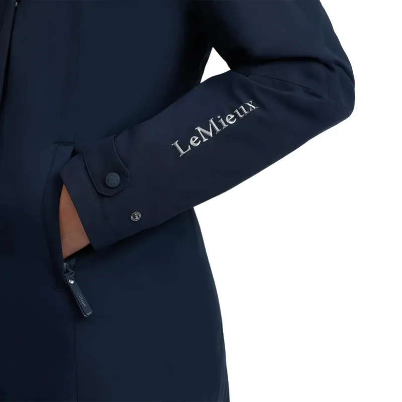 LeMieux Erin Womens Waterproof Long Padded Coat - Navy-8