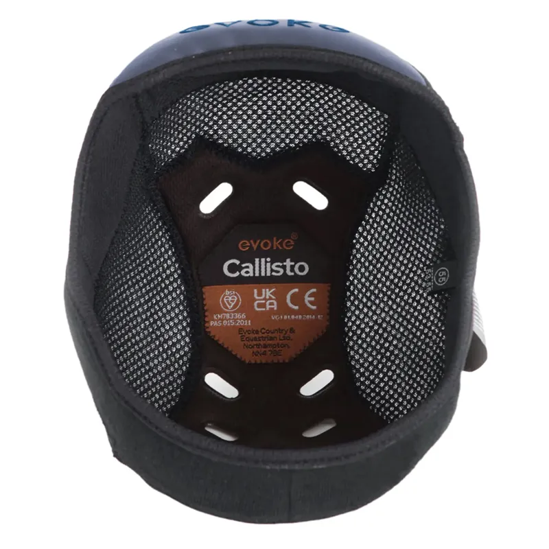 Evoke Callisto Removeable Crown Padded Helmet Liner Navy Metallic