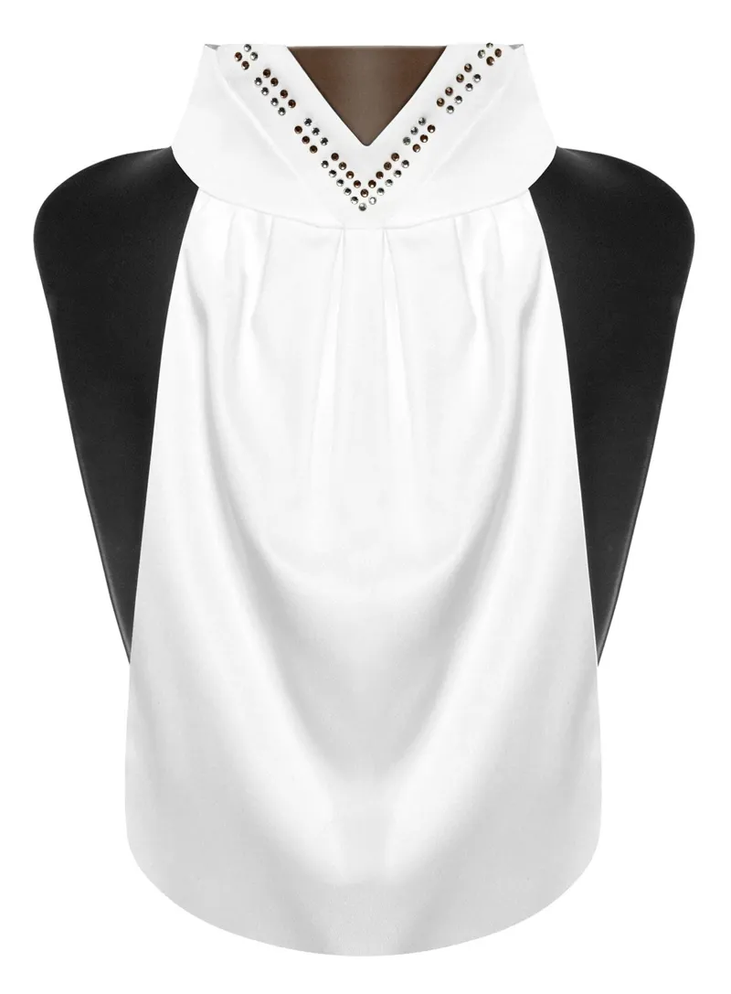 Fair Play Faven Ready Tied Stock - White/Brown