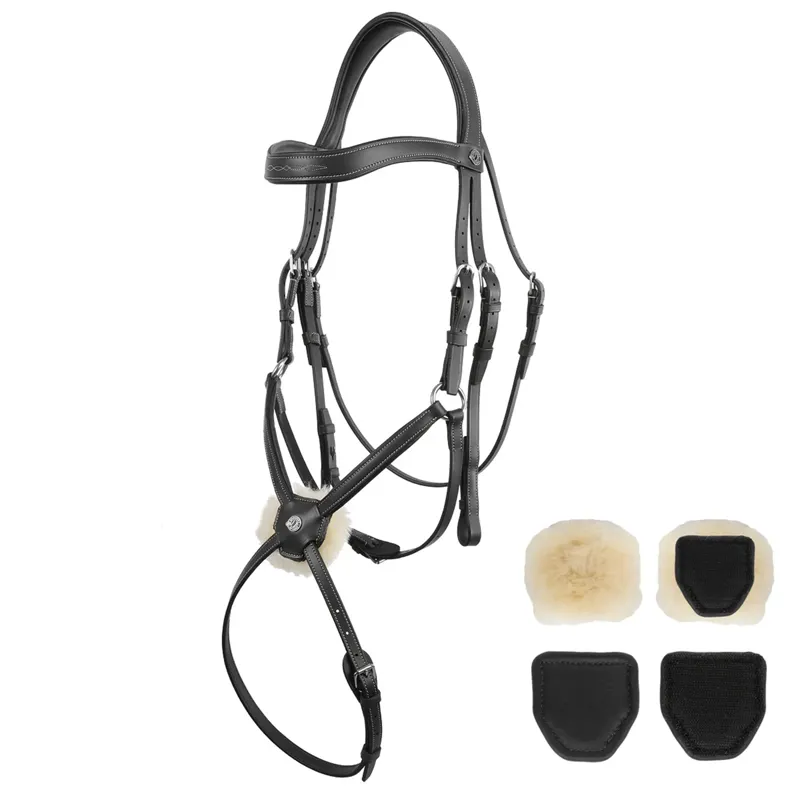 Antares Signature Figure 8 Noseband Bridle - Black