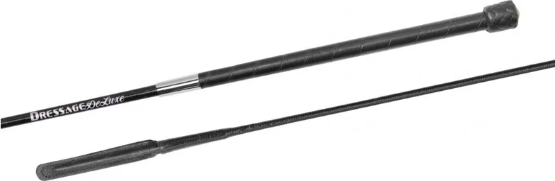 Dressage Deluxe Premium Fleck Dressage Whip Black