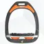 Flex-On Green Composite Inclined Ultra Grip Stirrups - Dark Grey/Grey/Orange
