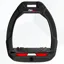 Flex-On Safe-On Inclined Ultra Grip Stirrups - Black/Black/Red
