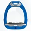Flex-On Safe-On Inclined Ultra Grip Stirrups - Blue/Grey/Grey/Silver Glitter