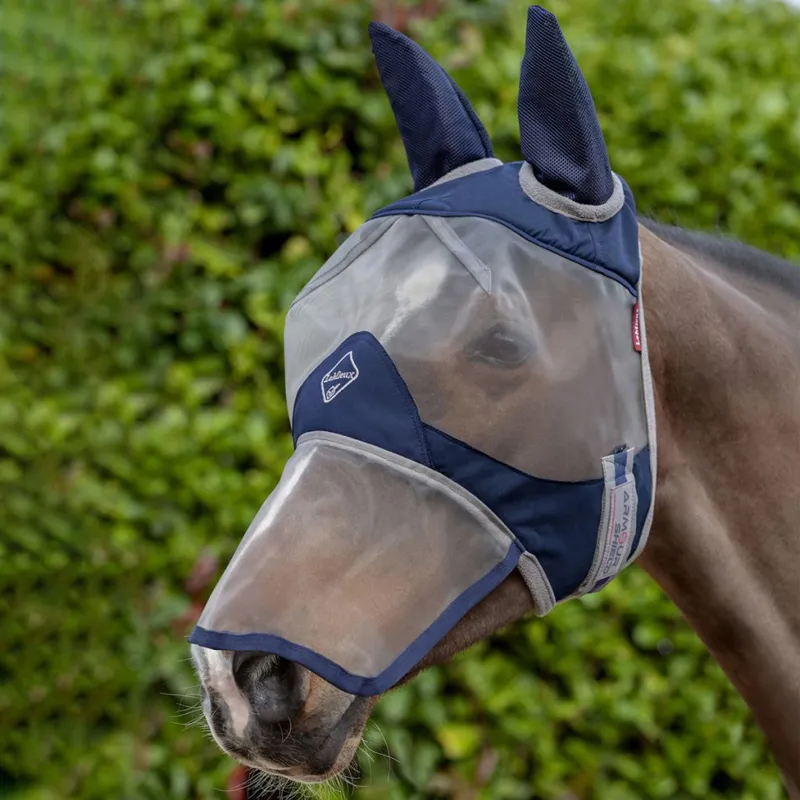 LeMieux Pro Fly Mask Navy/ Grey