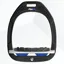 Flex-On Green Composite Inclined Ultra Grip Stirrups - Black/Grey/Dark Blue