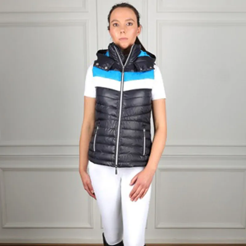 Coldstream Southdean Quilted Gilet - Navy/White/Blue-3
