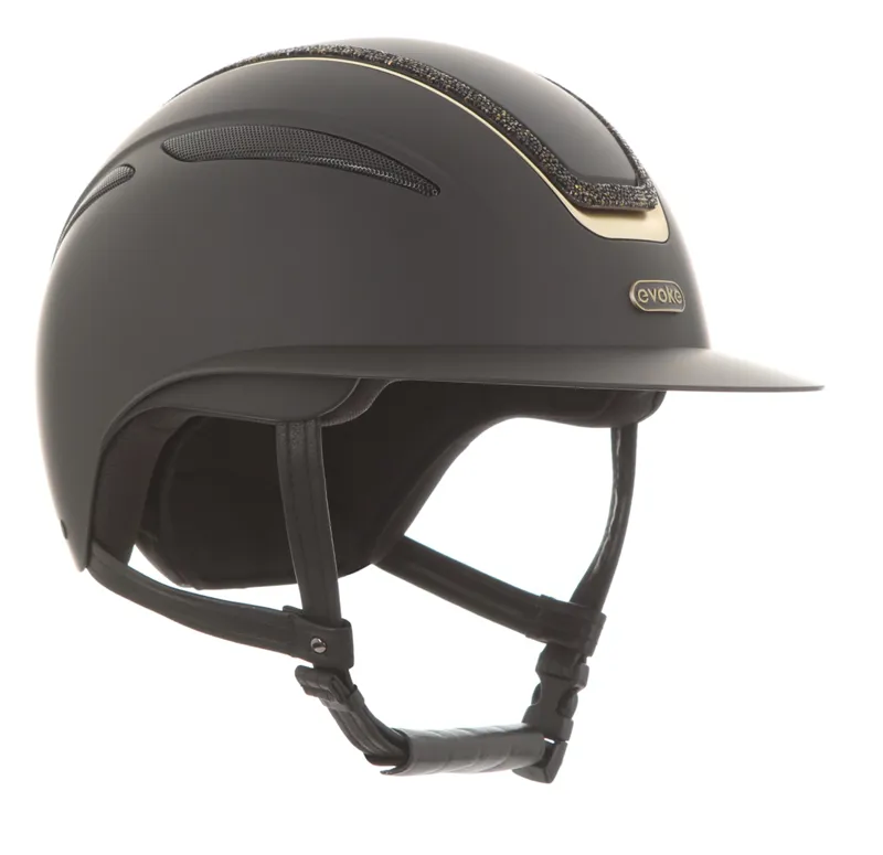 Evoke Callisto Wide Peak Black/Gold Crystal Frame-1