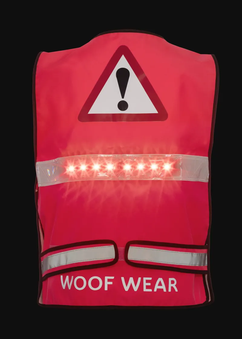 Woof Wear LED Hi Vis Riding Vest Hi Vis Pink-4