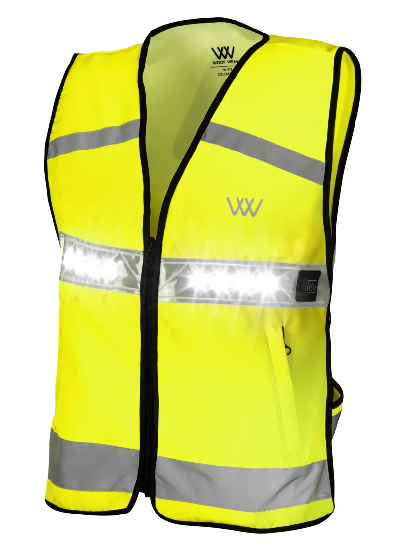 Woof Wear LED Hi Vis Riding Vest Hi Vis Yellow-3