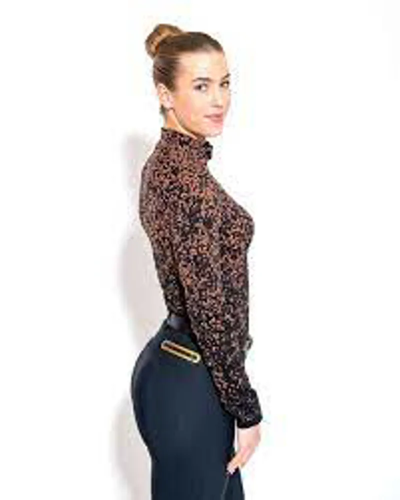 Redsware Kaye Seamless Slim-fit Top Black Copper-4