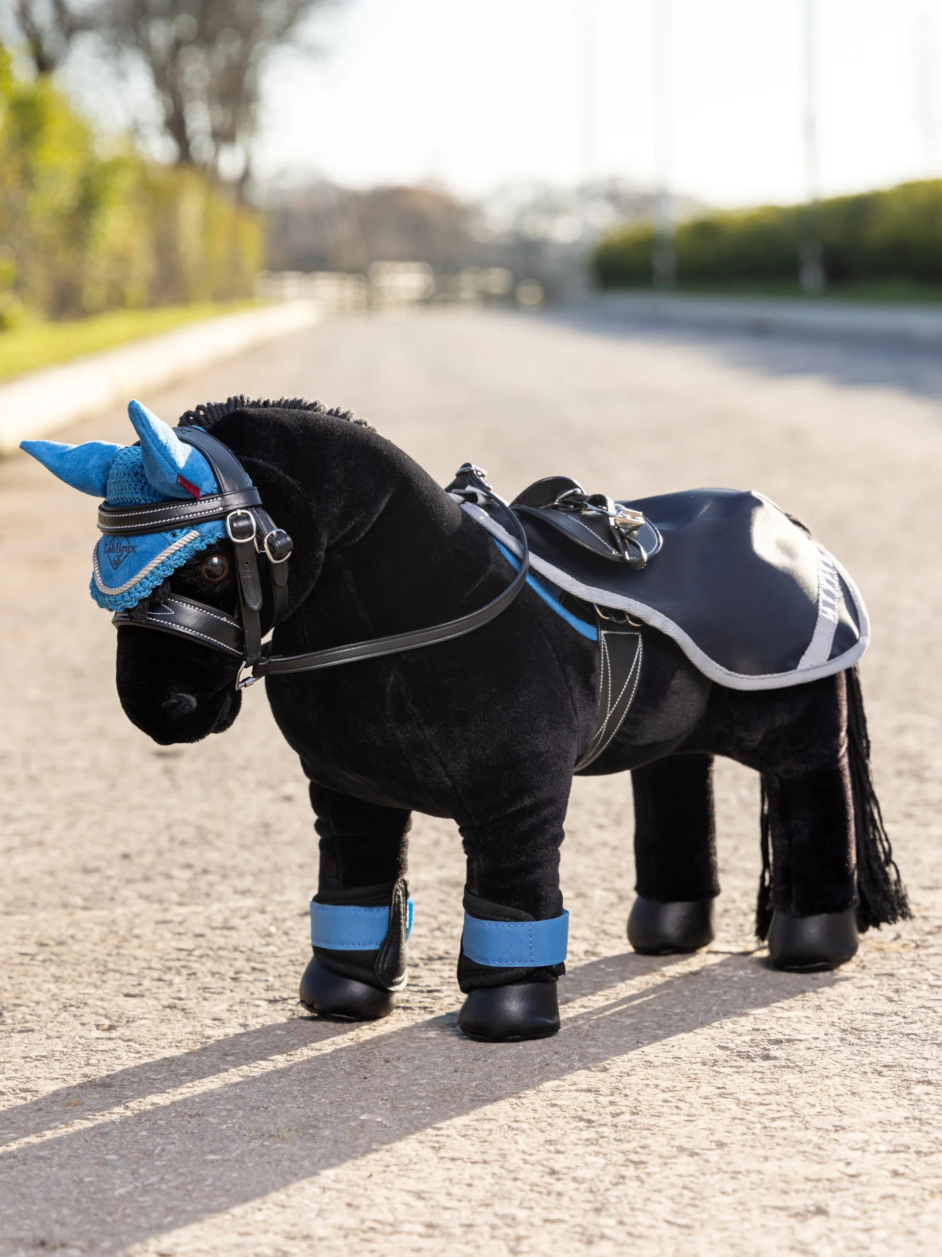 Set Accessori Lemieux Per Pony: Maschera Mosche E Tappeto Blu Navy