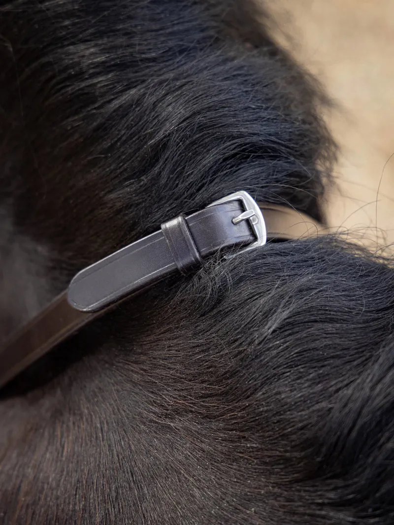 LeMieux Magna Grip Rubber Reins - Brown/Silver-1