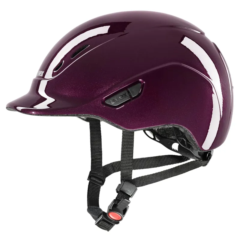Uvex Kidoxx Shiny Junior Riding Hat Burgundy