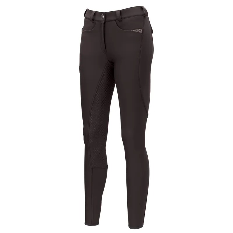 Pikeur Laure Softshell Full Grip Breeches Brocade Brown