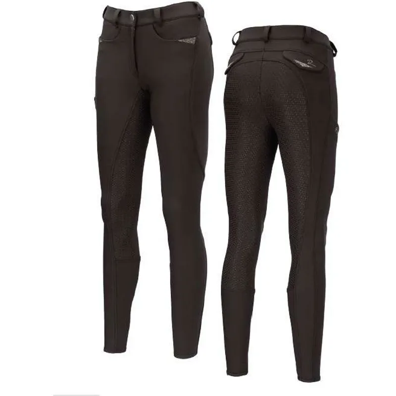 Pikeur Laure Softshell Full Grip Breeches Brocade Brown-2