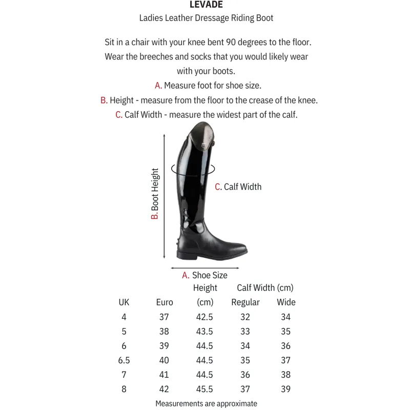 Levade Ladies Leather Dressage Riding Boot - Grey-5