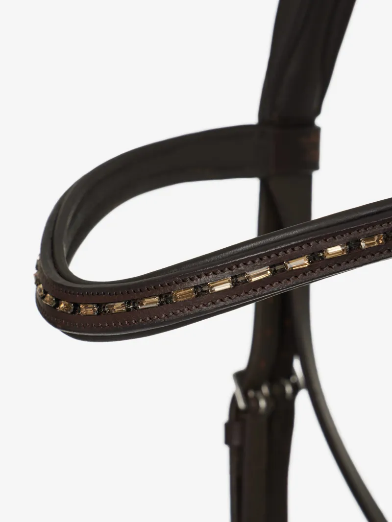 LeMieux Arika Dressage Bridle - Brown/Silver-3